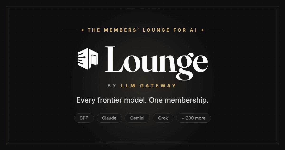 Lounge — Chat with 200+ AI Models (GPT, Claude, Gemini)